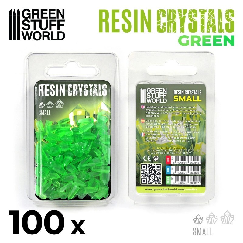 GREEN STUFF WORLD 1283 GREEN Resin Crystals - Small -KÜÇÜK BOY REÇİNE YEŞİL KRİSTALLER
