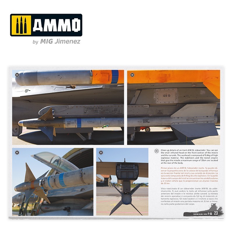 AMMO MIG 6029 F-16 Fighting Falcon / VIPER - VISUAL MODELERS GUIDE REFERANS FOTOĞRAFLARI DERGİSİ