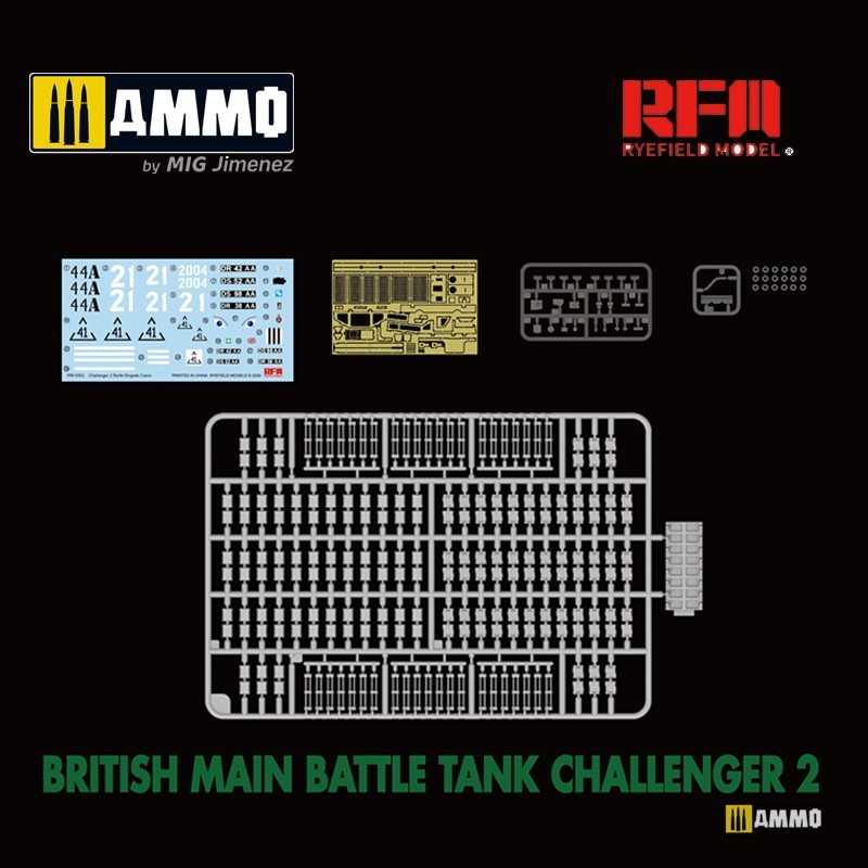 RYE FIELD MODELS 5062 1/35 Challenger 2 British Main Battle Tank with Workable Track Links Tank Maketi