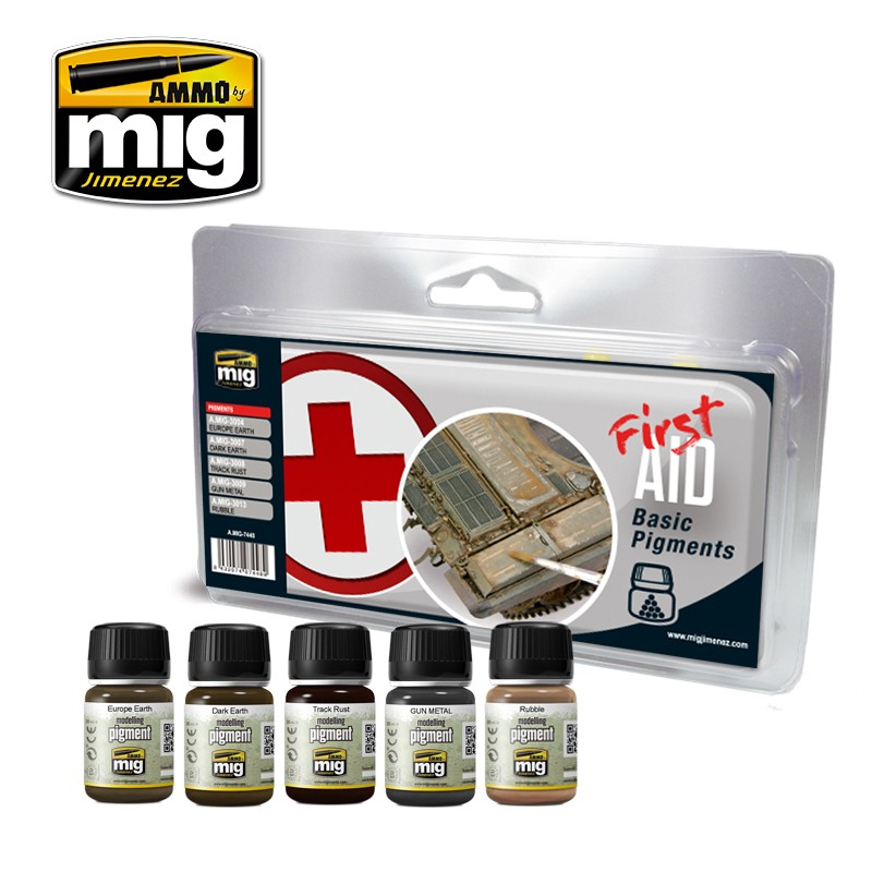 AMMO MIG 7448 FIRST AID Basic Pigments - Pigment Seti