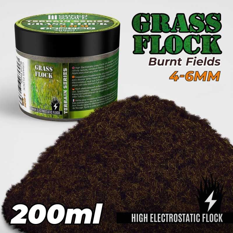 GREEN STUFF WORLD 11162 Static Grass Flock 4-6mm - BURNT FIELDS - 200 ml