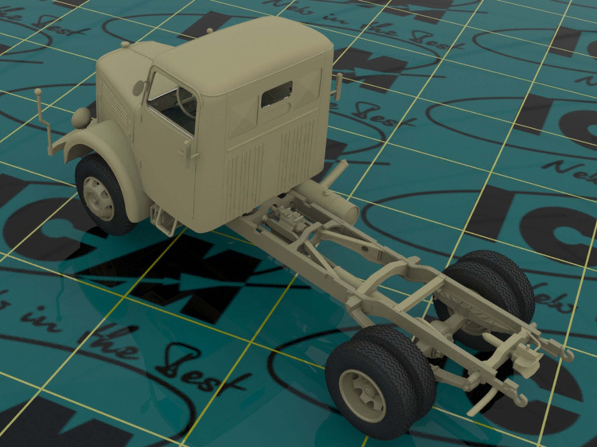 ICM 35454 1/35 KHD A3000 ALMAN ASKERİ KAMYON MAKETİ