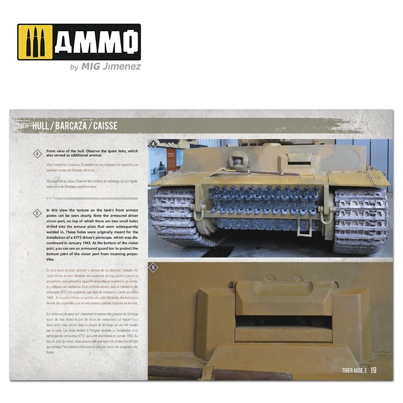 AMMO MIG 6024 Tiger Ausf.E – VISUAL MODELERS GUIDE (MULTILINGUAL) KAPLAN 1 TANKI REFERANS FOTOĞRAFLAR DERGİSİ