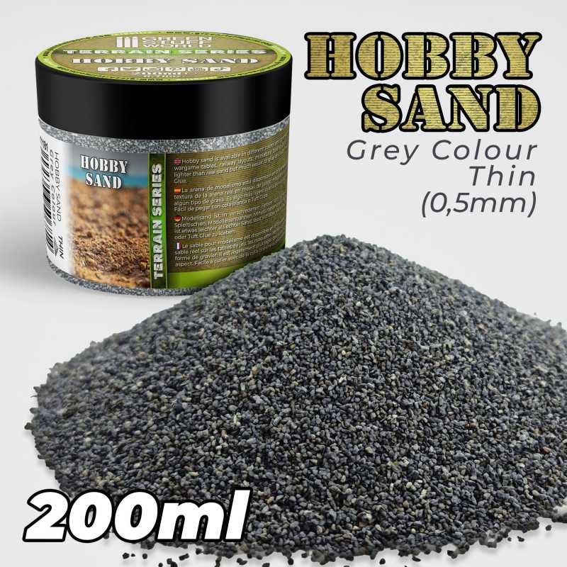 GREEN STUFF WORLD 11181 Thin Hobby Sand 200ml Dark Grey - KOYU GRİ RENK İNCE KUM