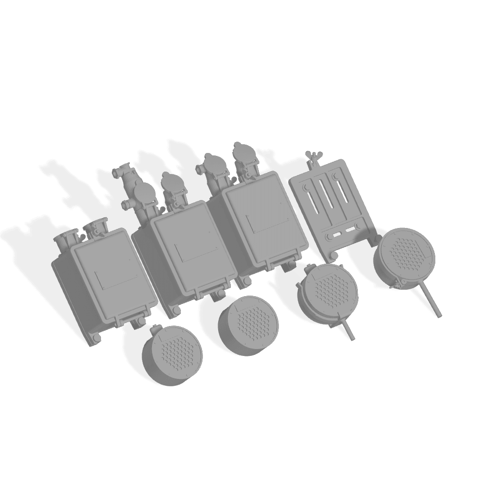 Ginger Cat 35315 1/35 German WW2 Fusprech Radio Accessories Set (21pcs) Reçine Detay Seti