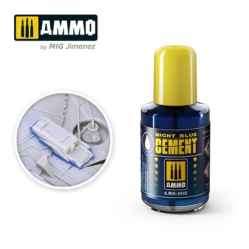 AMMO MIG 2045 NIGHT BLUE CEMENT EKSTRA İNCE PLASTİK YAPIŞTIRICISI