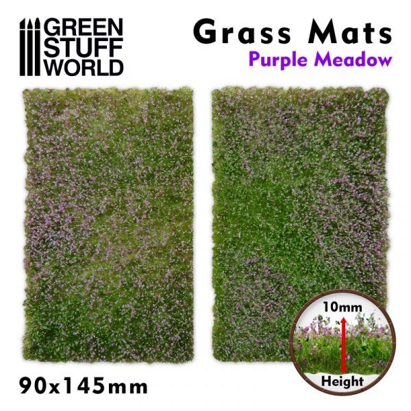 GREEN STUFF WORLD 10342 GRASS MAT CUTOUTS PURPLE MEADOW – MOR ÇAYIR