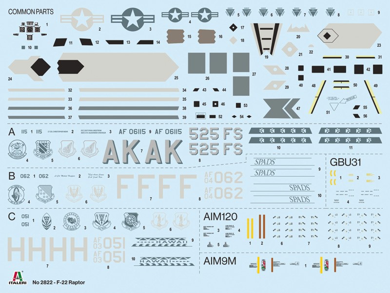 ITALERI 2822 1/48 F-22 A Raptor YENİ NESİL SAVAŞ UÇAĞI MAKETİ