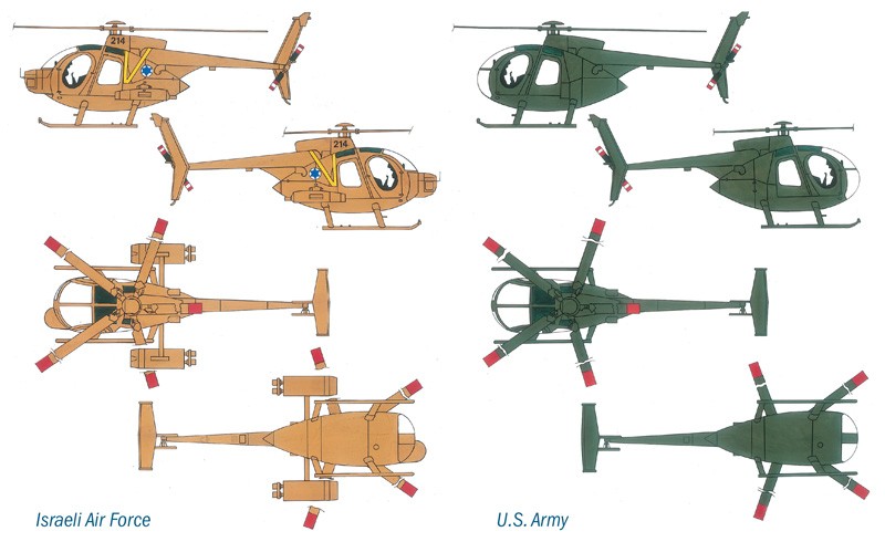 ITALERI 0017 1/72 AH-6 Night Fox ASKERİ HELİKOPTER MAKETİ