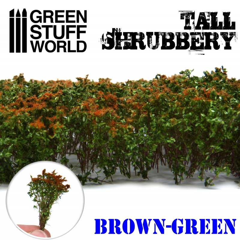 GREEN STUFF WORLD 9930 Tall Shrubbery  Brown Green -KAHVRENGİ ÇİÇEKLİ UZUN ÇALILIKLAR