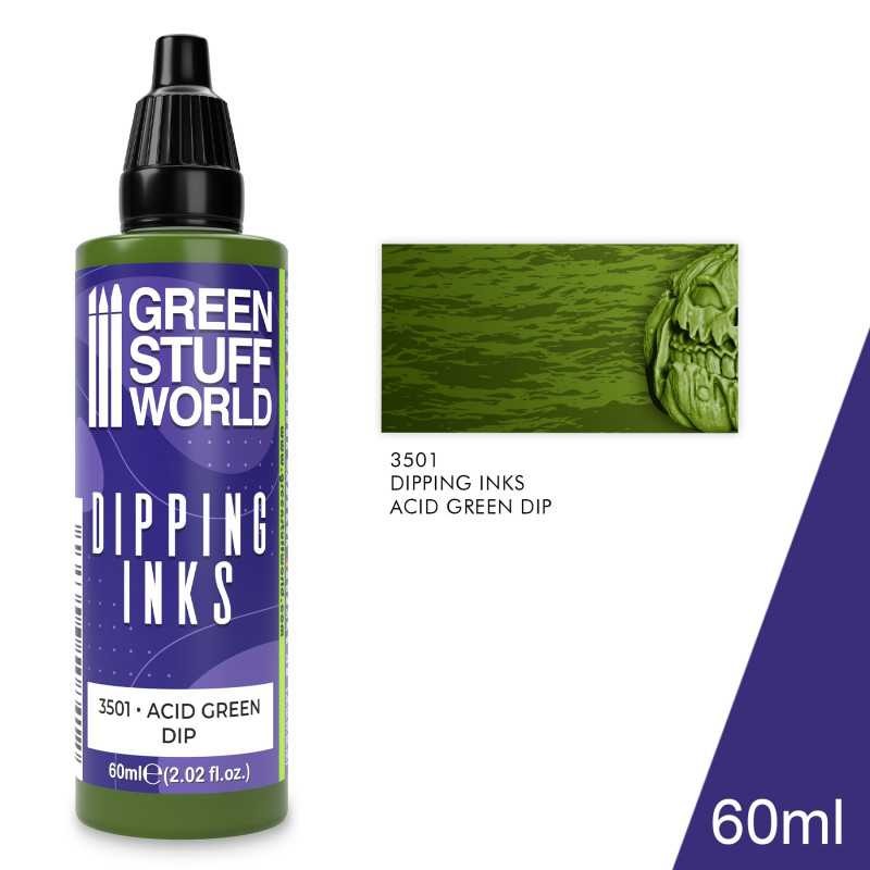 GREEN STUFF WORLD 3501 Dipping Ink ACID GREEN DIP MAKET BOYASI 60 ml