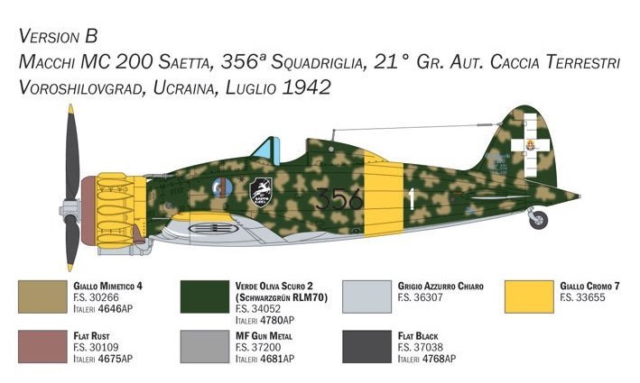 ITALERI 2767 1/48 Macchi C.200 Serie XXI-XXIII ASKERİ UÇAK MAKETİ