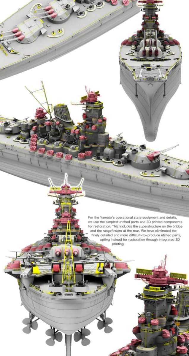 BORDER MODEL 004 1/350 IJN Battleship Yamato İKİNCİ DÜNYA SAVAŞI JAPON İMPARATORLUĞU SAVAŞ GEMİSİ MAKETİ