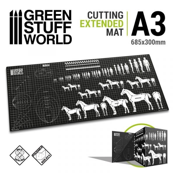 GREEN STUFF WORLD 2556 SCALE CUTTİNG MAT A3 EXTENDED – UZATILABİLEN A3 KESİM MATI