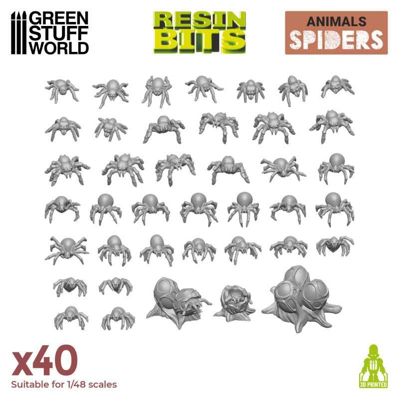 GREEN STUFF WORLD 12296 3D printed set - Spiders REÇİNE ÖRÜMCEK SETİ