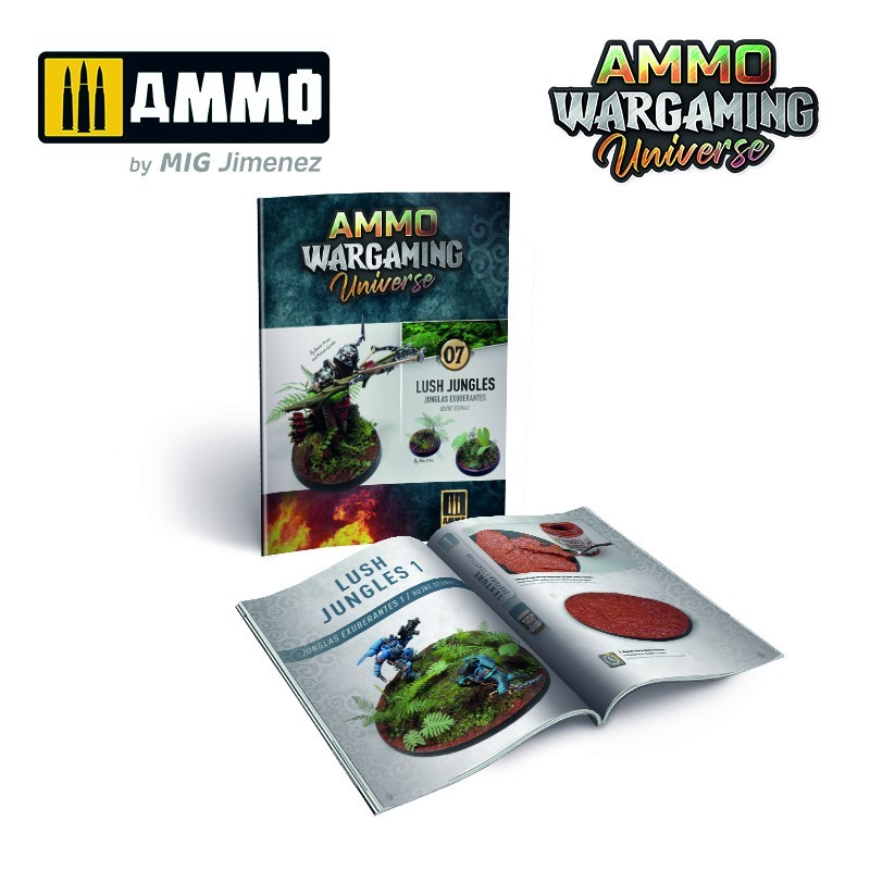 AMMO MIG 6926 WARGAMING UNIVERSE Book 07 Lush Jungles - YEMYEŞİL ORMAN ZEMİN YAPIM TEKNİKLERİ KİTABI