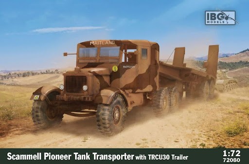 IBG MODELS 72080 1/72 SCAMMELL PIONEER TANK TRANSPORTER WITH TRCU30 TRAILER İKİNCİ DÜNYA SAVAŞI İNGİLİZ TANK TAŞIYICI KAMYON MAKETİ