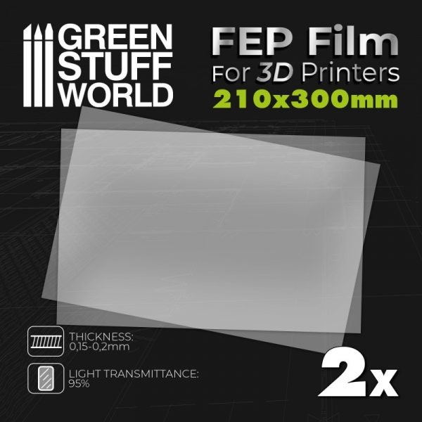 GREEN STUFF WORLD 3079 FEP FİLM 300X210MM (PACK X2)