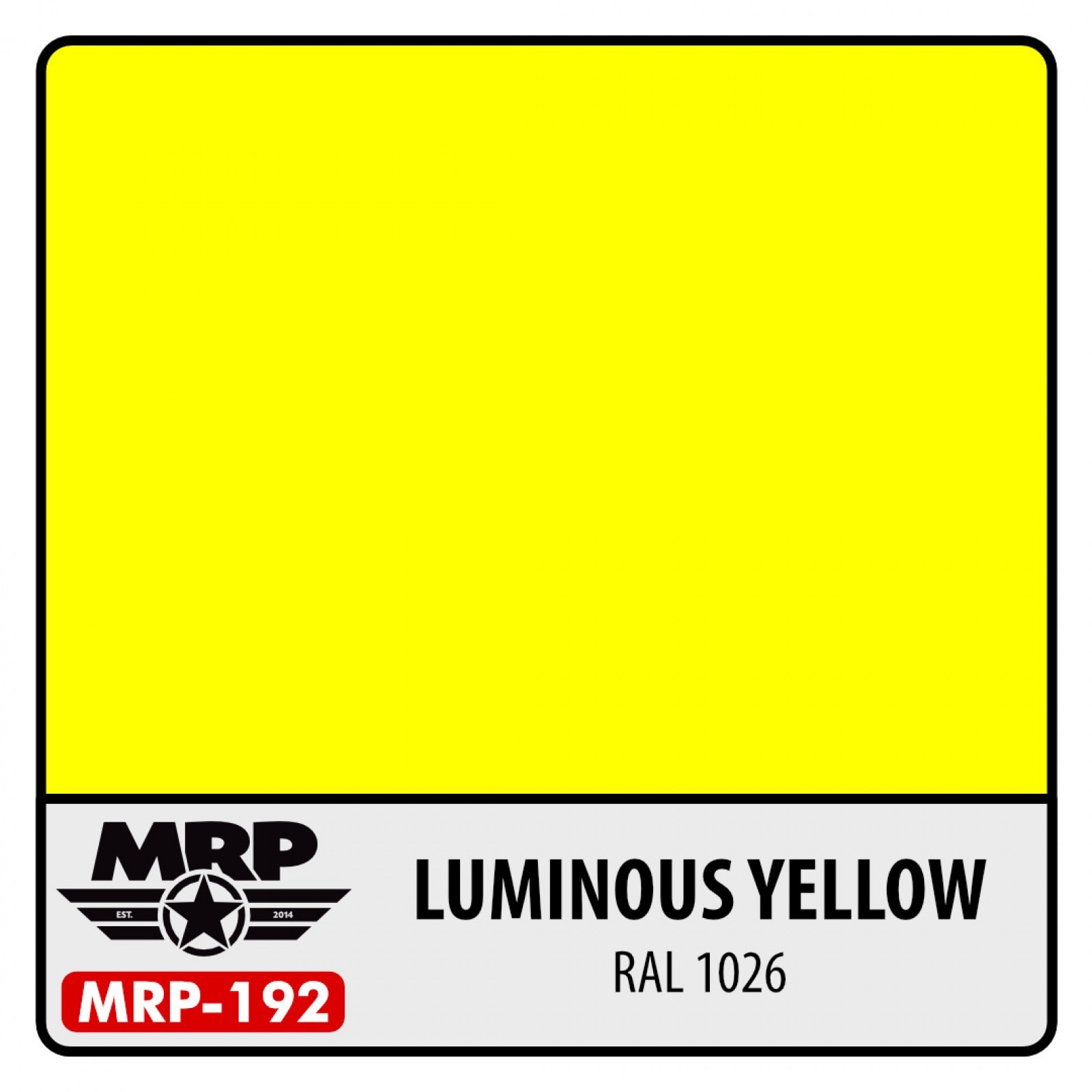 MR PAINT 192 LUMINOUS YELLOW (RAL 1026) 30ml LAKER MAKET BOYASI