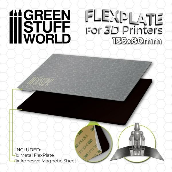 GREEN STUFF WORLD 3084 FLEXPLATES FOR 3D PRİNTERS – 135X80MM