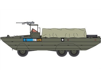 Airfix 02316 1/76 DUKW American IIWW Amphibian ANFİBİ ASKERİ KARA ARACI MAKETİ