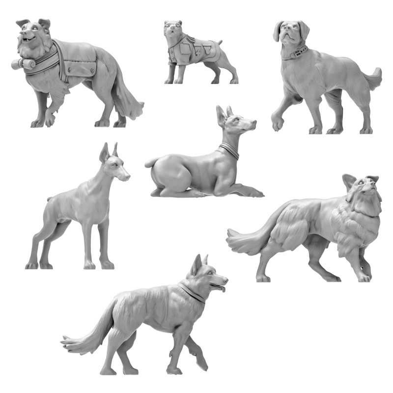 GREEN STUFF WORLD 13632 3D printed set - War Dogs SAVAŞ KÖPEKLERİ 1:35
