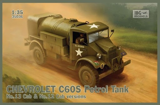 IBG MODELS 35036 1/35 CHEVROLET C60S PETROL TANK NO 13 CAB & NO12 CAB VERSIONS İKİNCİ DÜNYA SAVAŞI KANADA ORDUSU YAKIT KAMYONU MAKETİ