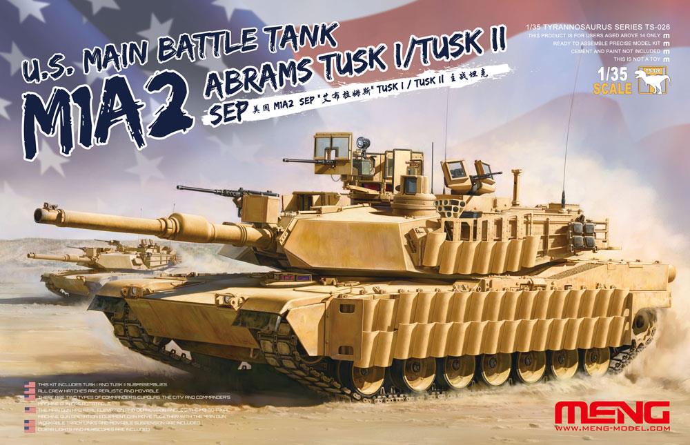 MENG TS-026 1/35 U.S. MAIN BATTLE TANK M1A2 SEP ABRAMS TUSK I/TUSK II AMERİKAN TANK MAKETİ