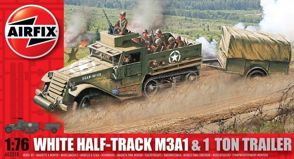 Airfix 02318 1/76 American Half Track M3 ASKERİ KARA ARACI MAKETİ