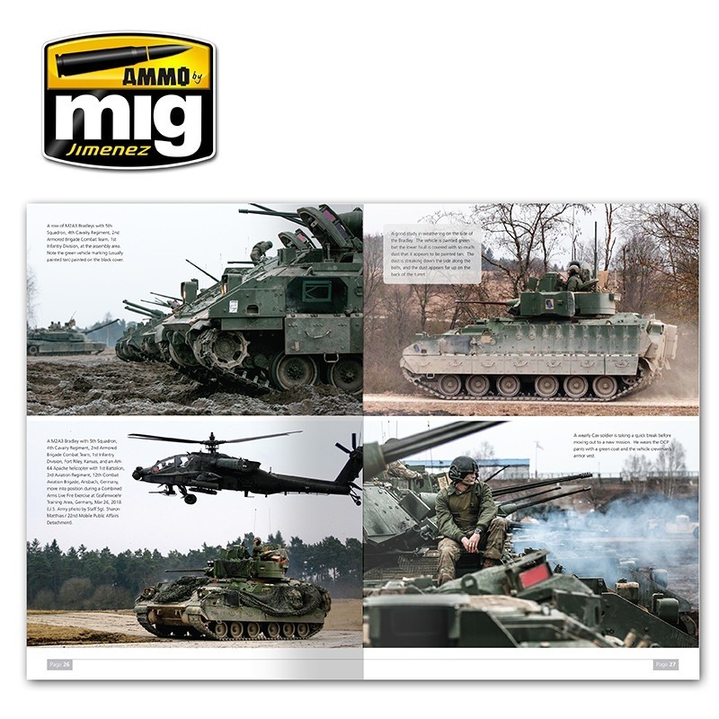 AMMO MIG 5951  M2A3 Bradley Fighting Vehicle in Europe Vol. 1 REFERANS FOTOĞRAFLARI KİTABI