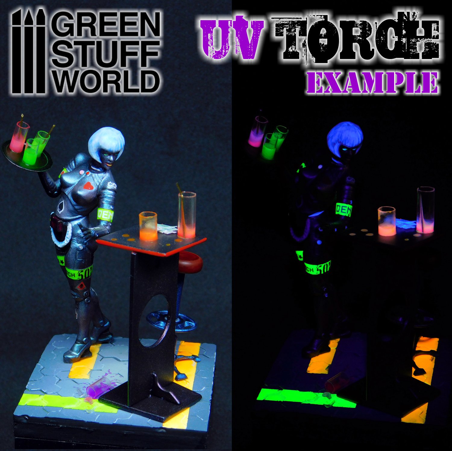 GREEN STUFF WORLD 1909 ULTRAVIOLET TORCH MOR IŞIK FENERİ