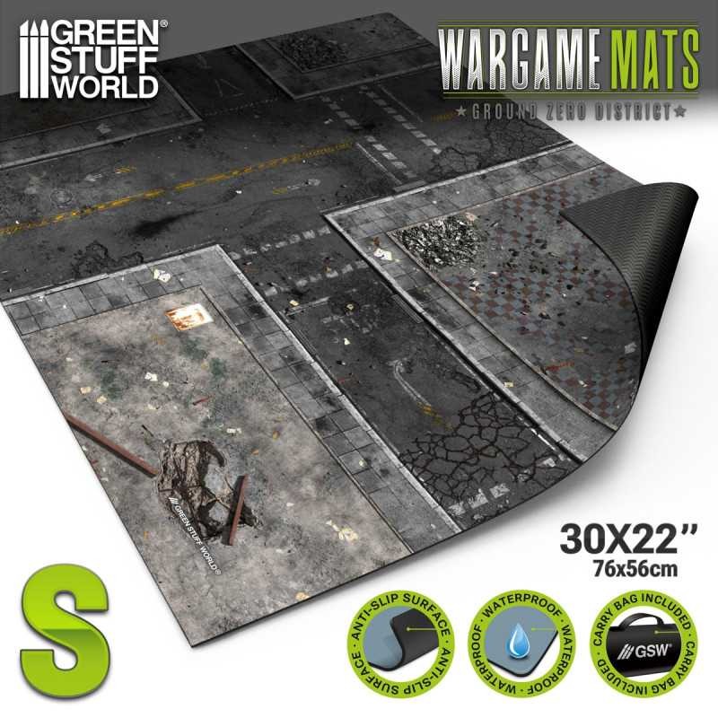GREEN STUFF WORLD 5864 Neoprene Mat Ground Zero District (56x76cm) - MASAÜSTÜ OYUN MATI