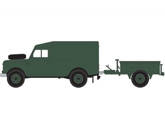 Airfix 02324 1/76 LWB Land Rover (Hard Top) & Trailer ASKERİ KARA ARACI MAKETİ