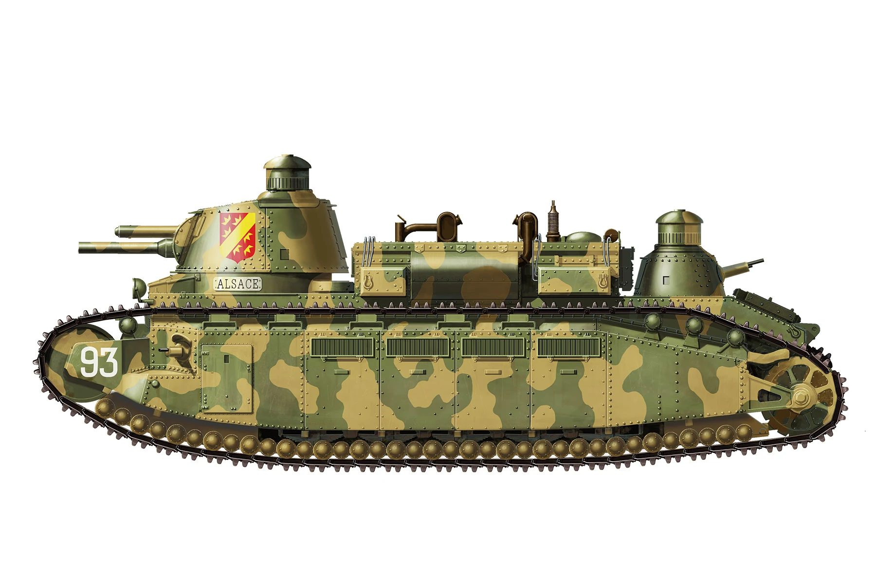 MENG TS-009 1/35 FRENCH SUPER HEAVY TANK CHAR 2C FRANSIZ TANK MAKETİ
