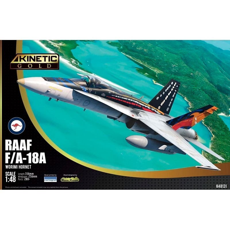 KINETIC MODEL 48131 1/48 1/48 RAAF F/A-18A Worimi Hornet Savaş Uçağı Maketi