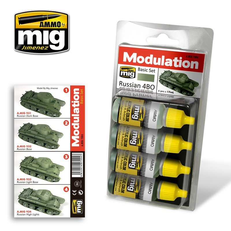 AMMO MIG 7004 Russian 4BO Modulation Set RUS ARAÇLARI YEŞİL RENK BOYA SETİ