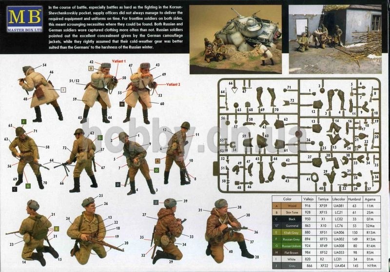 MASTER BOX 1/35 3529 "Photo for Newspaper" Russian Infantry. Korsun-Shevchenkovskiy, 1944