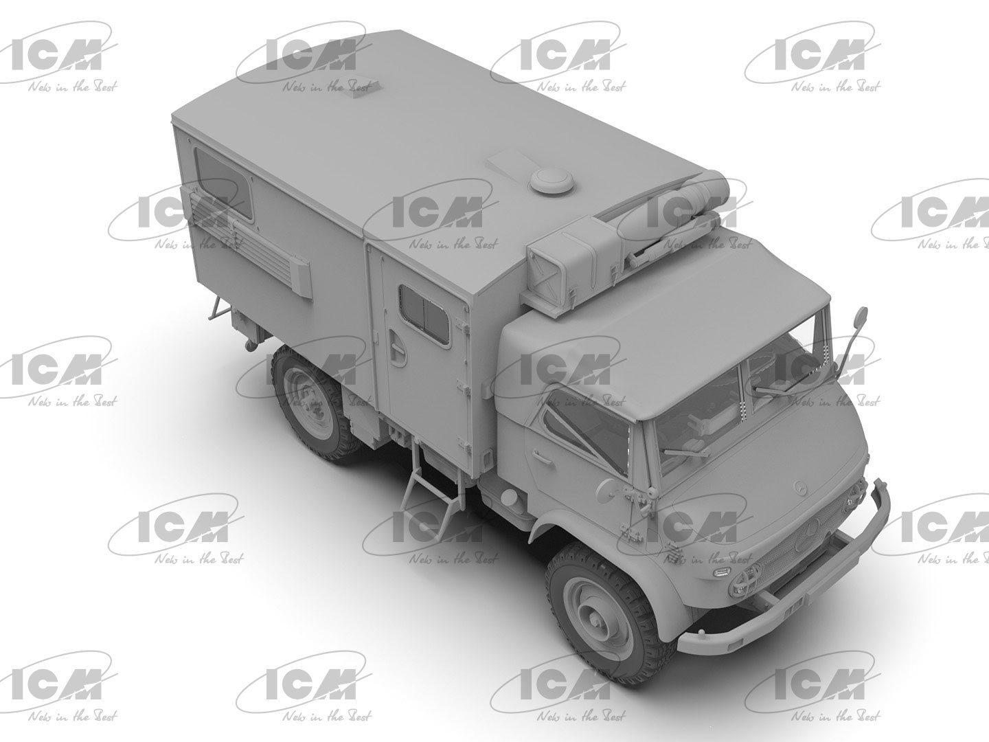 ICM 35136 1/35 Unimog 404 S “Koffer” German military truck (100% new molds) ASKERİ KAMYON MAKETİ