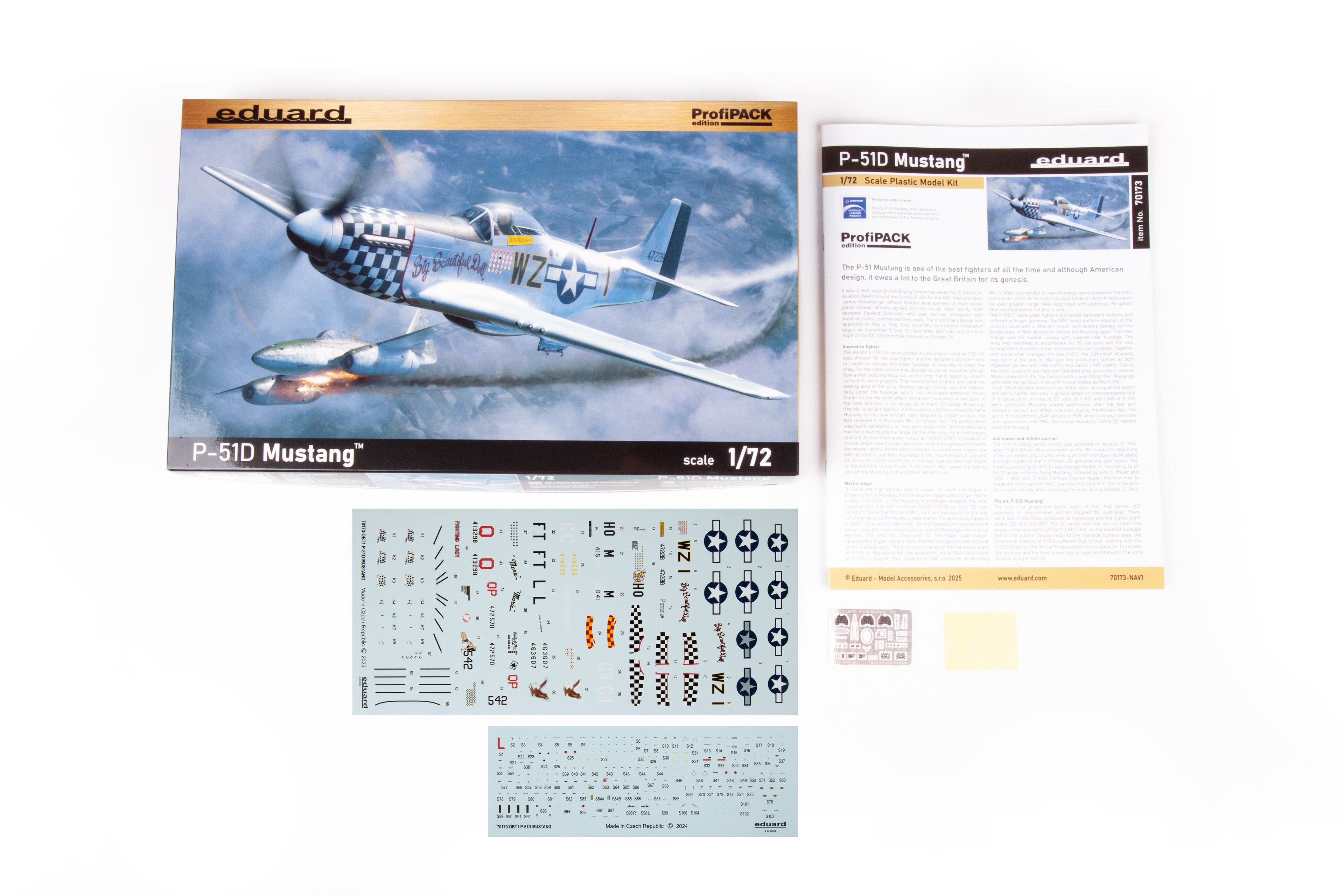 EDUARD 70173 1/72 P-51D Mustang SAVAŞ UÇAĞI MAKETİ