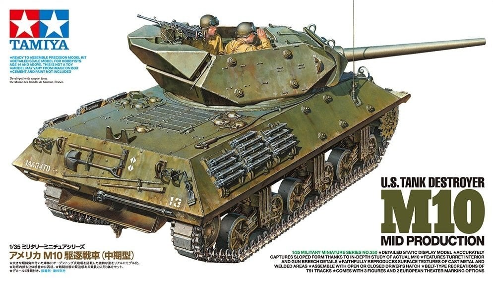 TAMIYA 35350 1/35 US TANK DESTROYER M10 MID PRODUCTION TANK MAKETİ