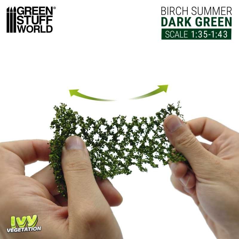 GREEN STUFF WORLD 4646 Ivy Foliage - Dark Green Birch - Large KOYU YEŞİL HUŞ AĞACI YAPRAKLI SARMAŞIK