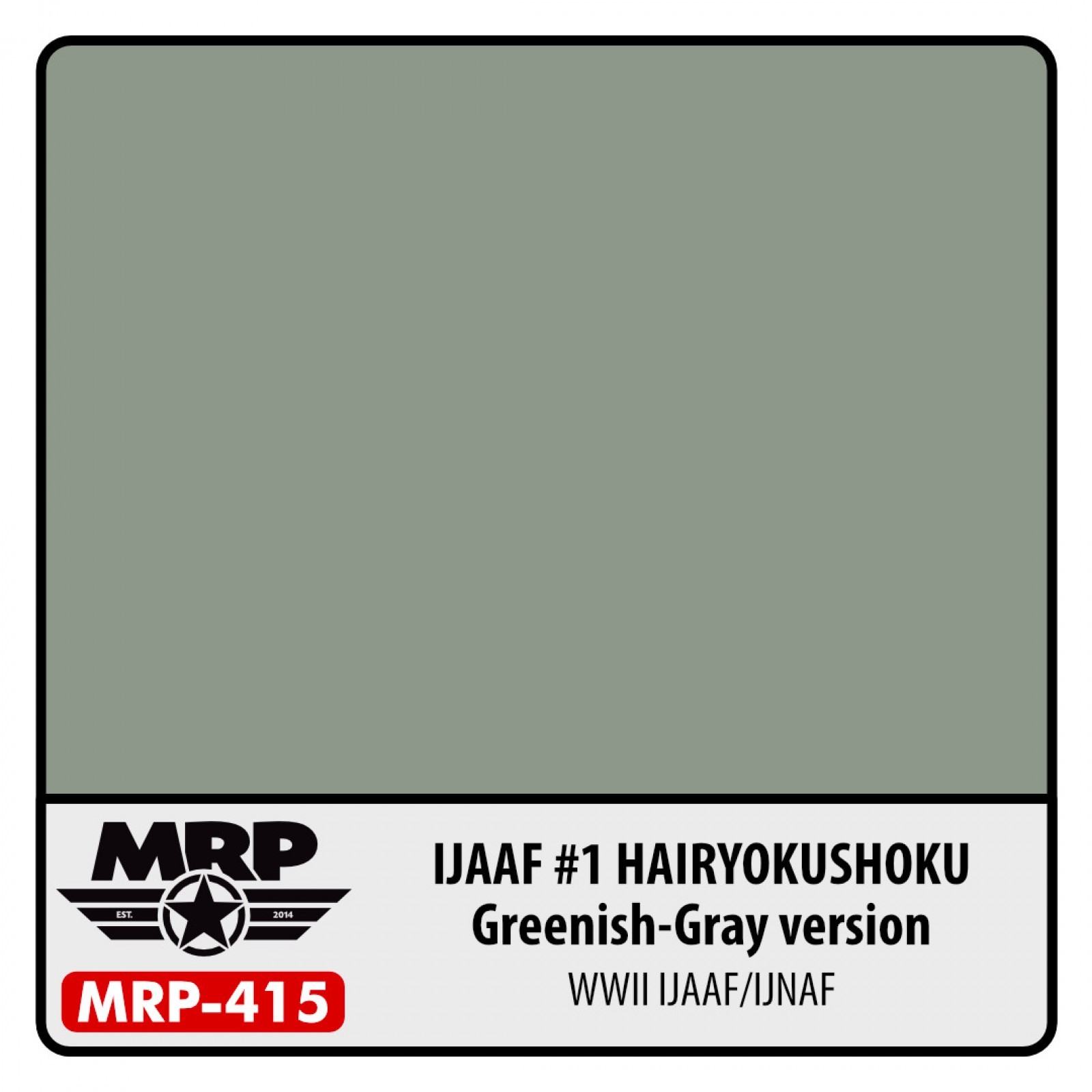 MR PAINT 415 IJAAF #1 Hairyokushoku (Greenish Gray Version) 30ml LAKER MAKET BOYASI