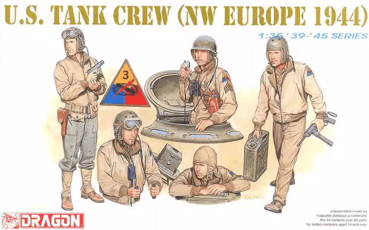 DRAGON 6054 1/35 US TANK CREW (NW EUROPE 1944) AMERİKAN TANK PERSONELİ FİGÜR MAKETİ 