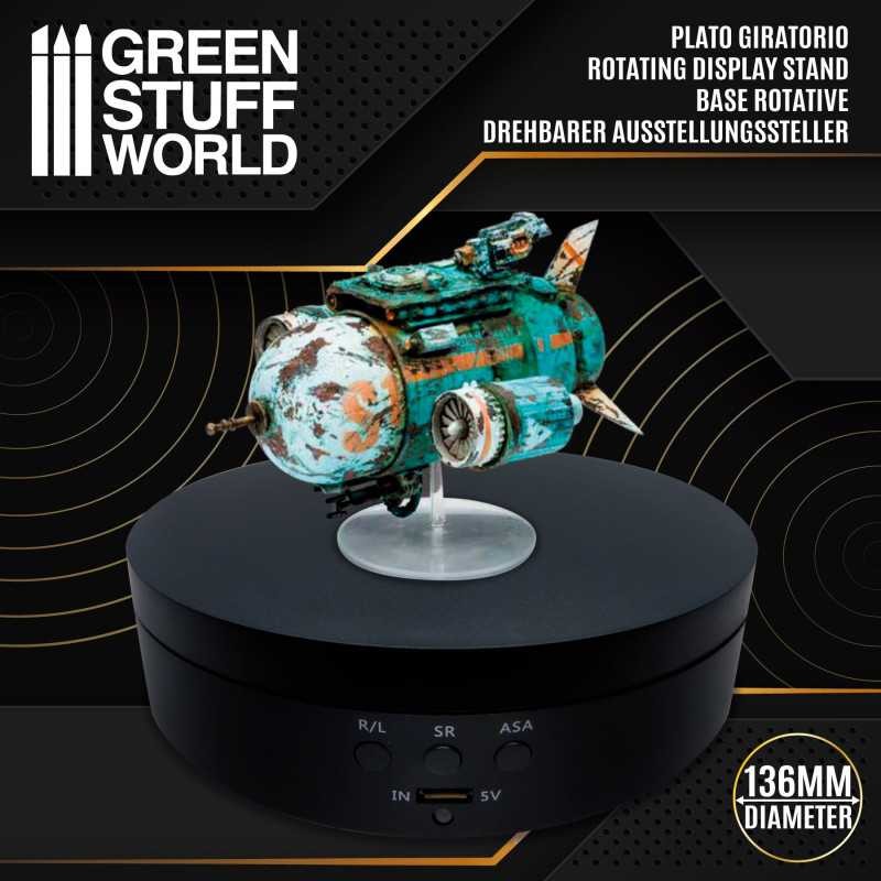 GREEN STUFF WORLD 2360 Rotating Display Stand 136mm - 3 HIZLI DÖNER SERGİLEME TABLASI 136MM