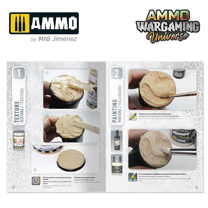 AMMO MIG 6920 WARGAMING UNIVERSE Book 01 Remote Deserts - ISSIZ ÇÖLLER ZEMİN YAPIM TEKNİKLERİ KİTABI