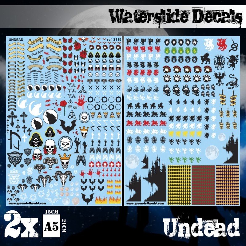 GREEN STUFF WORLD DECALS 2115 Undead ISLAK ÇIKARMA SETİ