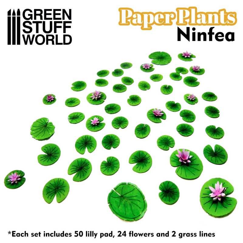 GREEN STUFF WORLD 10366 Paper Plants Lilly Pads - KAĞIT BİTKİLER NİLÜFER