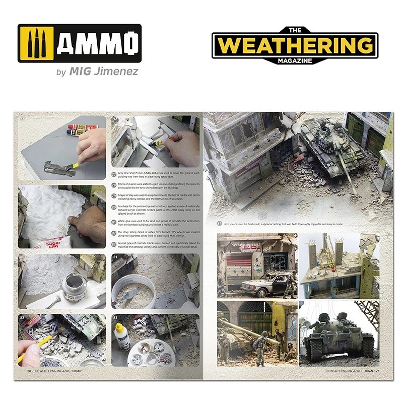AMMO MIG 4533 THE WEATHERING MAGAZINE #34 – Urban (English) MESKUN MAHAL ALANLARI BOYAMA TEKNİKLERİ DERGİSİ