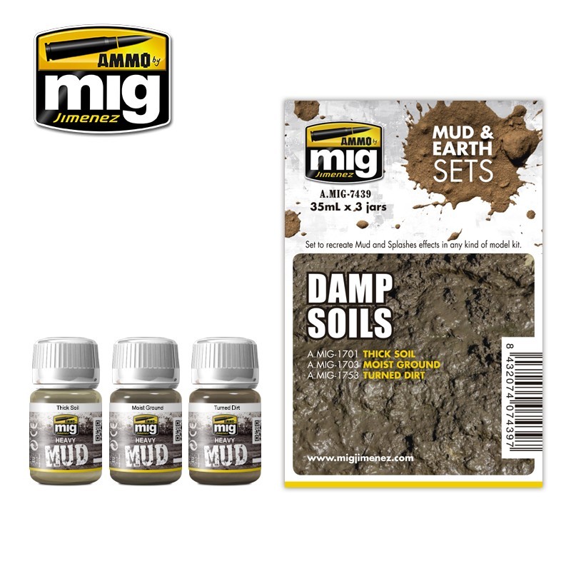 AMMO MIG 7439 Damp Soils - Islak TopraK Kirletme Seti