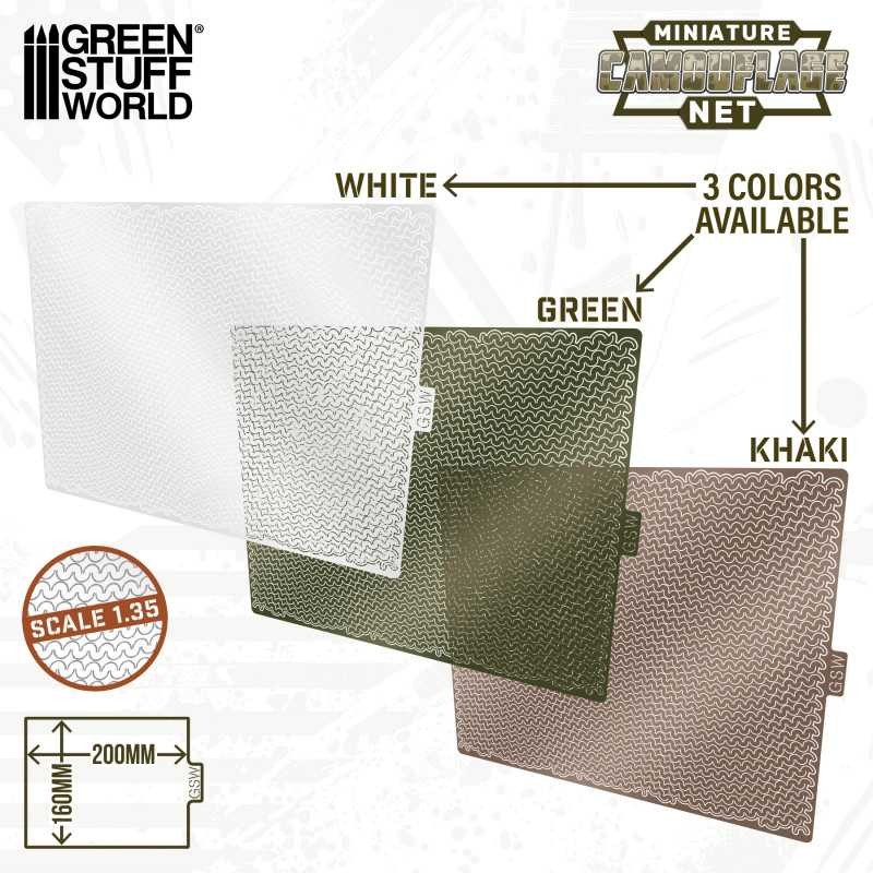 GREEN STUFF WORLD 13463 Miniature Camouflage Nets Green - YEŞİL KAMUFLAJ AĞI 1:35